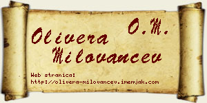 Olivera Milovančev vizit kartica